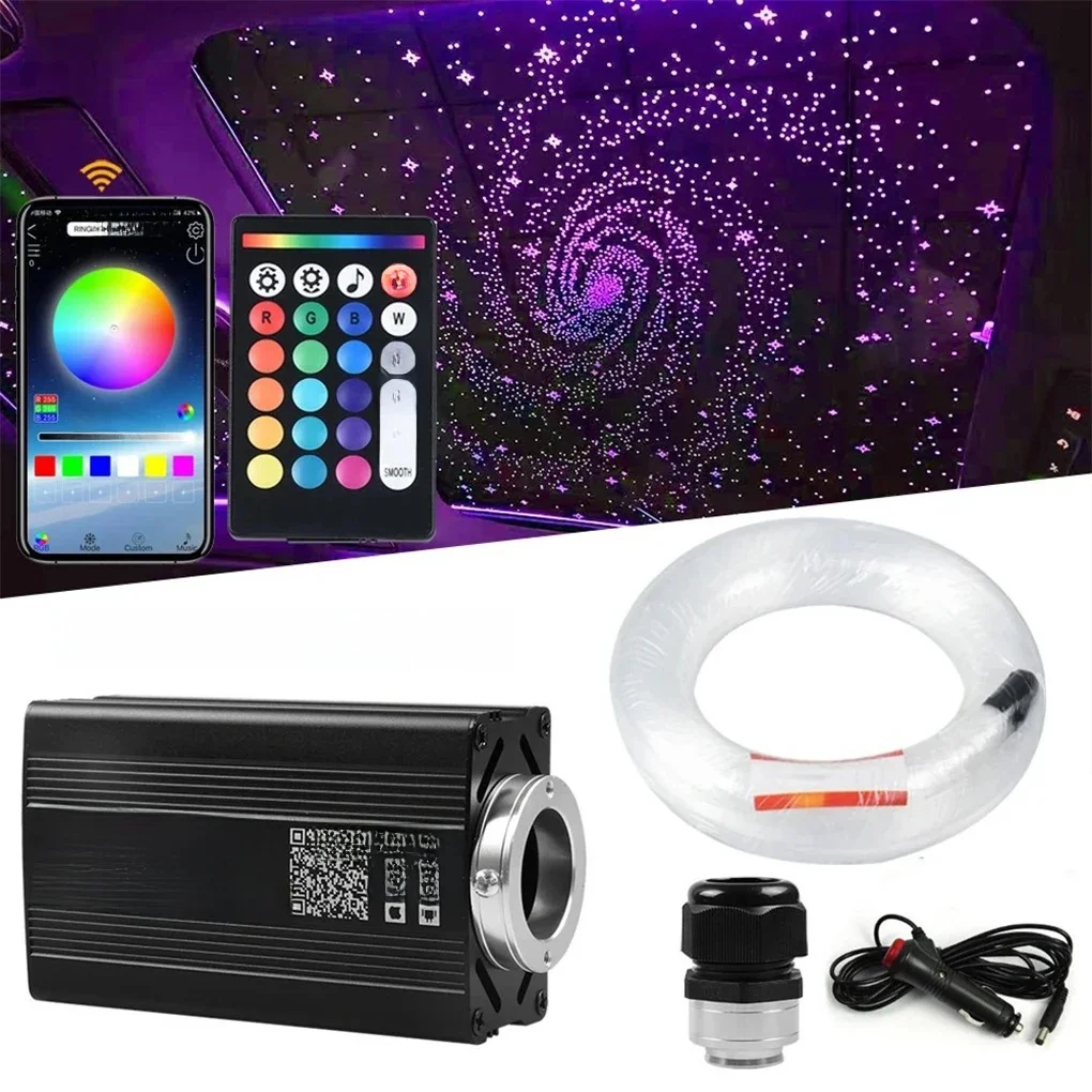 500Pcs Zestaw światłowodowych podsufitów Samochodowa gwiazda Sufit Światło światłowodowe Led Gwiazda Dach Wnętrze Atmosfera Światło Samochodowy wystrój domu — zdjęcie 2