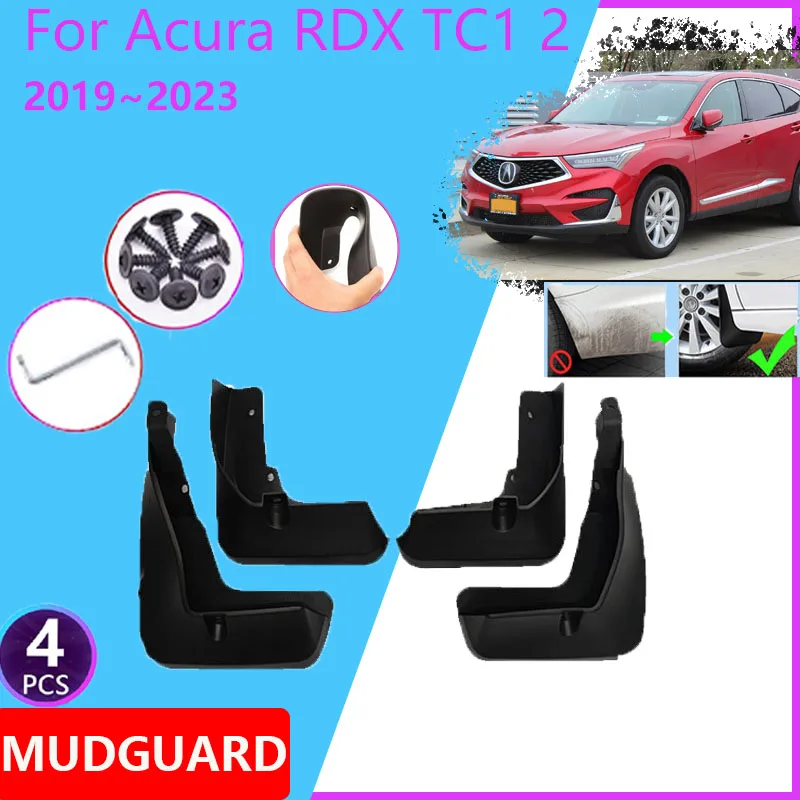 

4PCS Front Rear Car Mud Flaps For Acura RDX 2019 2020 2021 2022 2023 Mudflaps Splash Guards Mudguards Auto Fender Accessories