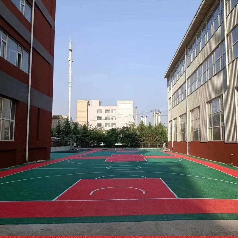 

Beable Outdoor Interlocking Tiles Full-sized Court Elementary High School Custom-Designed Flooring Basketball Multipurpose Court