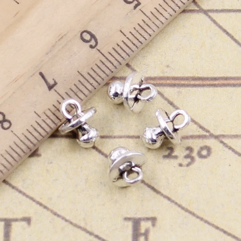 30 sztuk Charms smoczek dla niemowląt Binky gryzak 9x7x6mm tybetański kolor srebrny wisiorki antyczna biżuteria Making DIY Handmade Craft — zdjęcie 2
