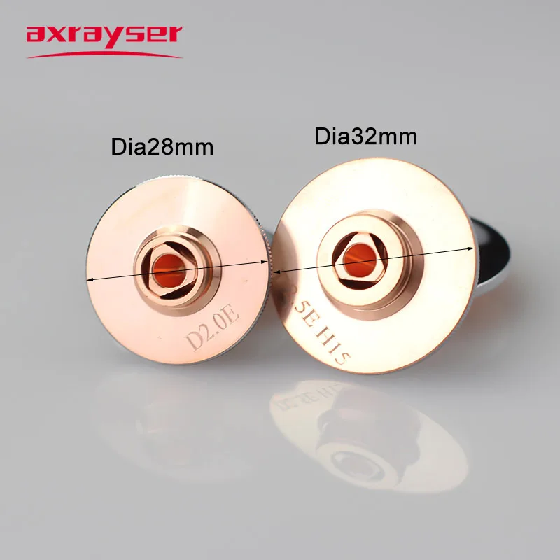 High Speed Laser Nozzles Dia28/32mm M11/M14 Double Layer Chrome Plated for HSG HANS Precitec Raytools WSX CNC Laser Head Parts