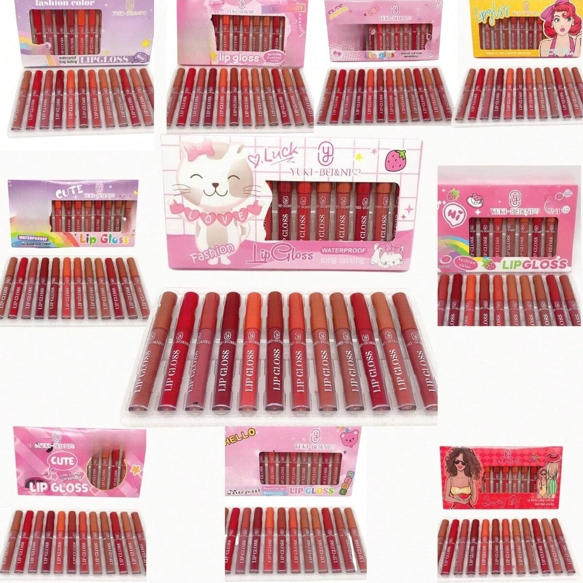 Labiales surtidos mate indeleble 12 pzs