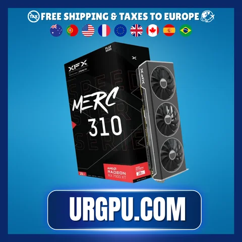 Tarjeta gráfica para juegos Speedster MERC310 AMD Radeon RX 7900XT negra usada con 20GB GDDR6, AMD RDNA 3 RX-79TMERCB9