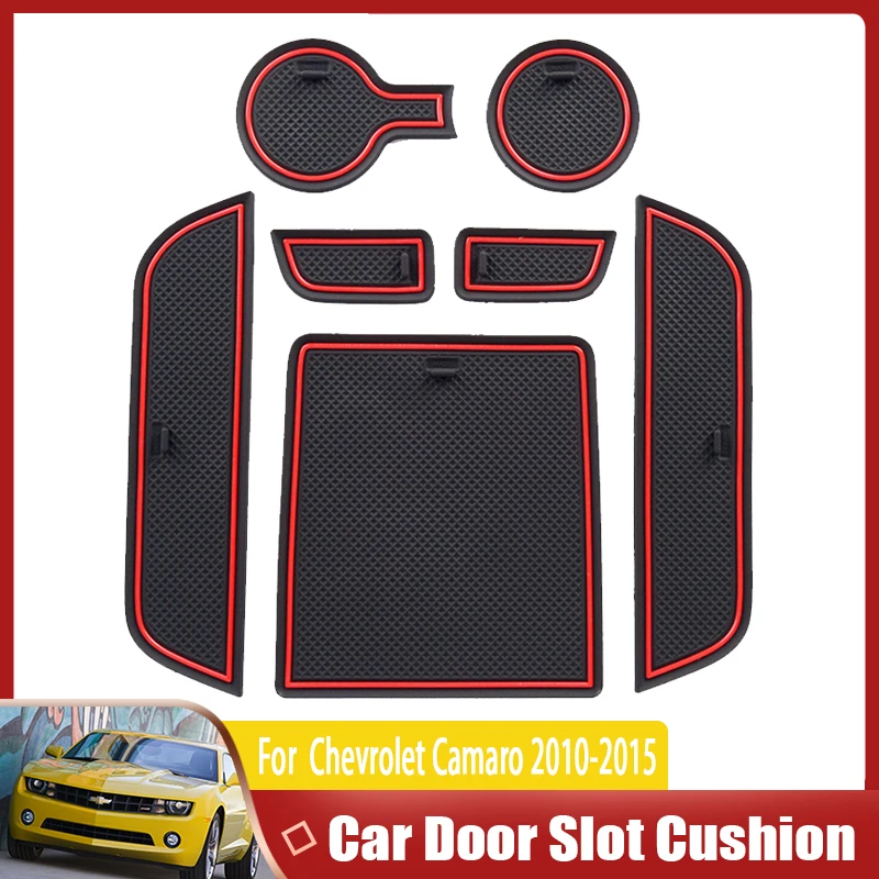 

Car Door Groove Mat For Chevrolet Camaro 2010~2015 Anti-dirty Mat Dust Mat Slot Hole Pad Rubber Coaster Car Accessories 2013