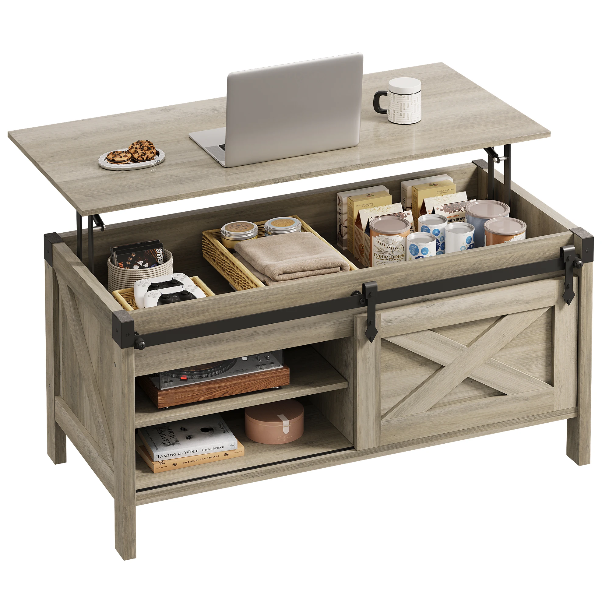 Lift Top Coffee Table with Large Storage for Living Room 39.4