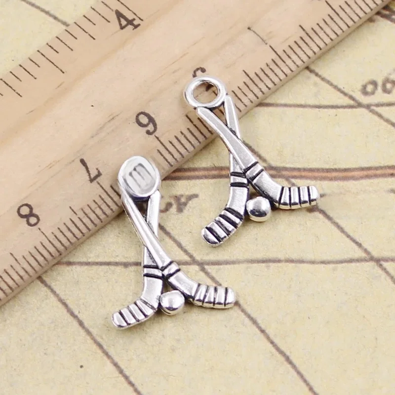 20 sztuk Charms hokejowe klub 16x23mm tybetański srebrny kolor zawieszki antyczne tworzenia biżuterii DIY Handmade Craft — zdjęcie 2