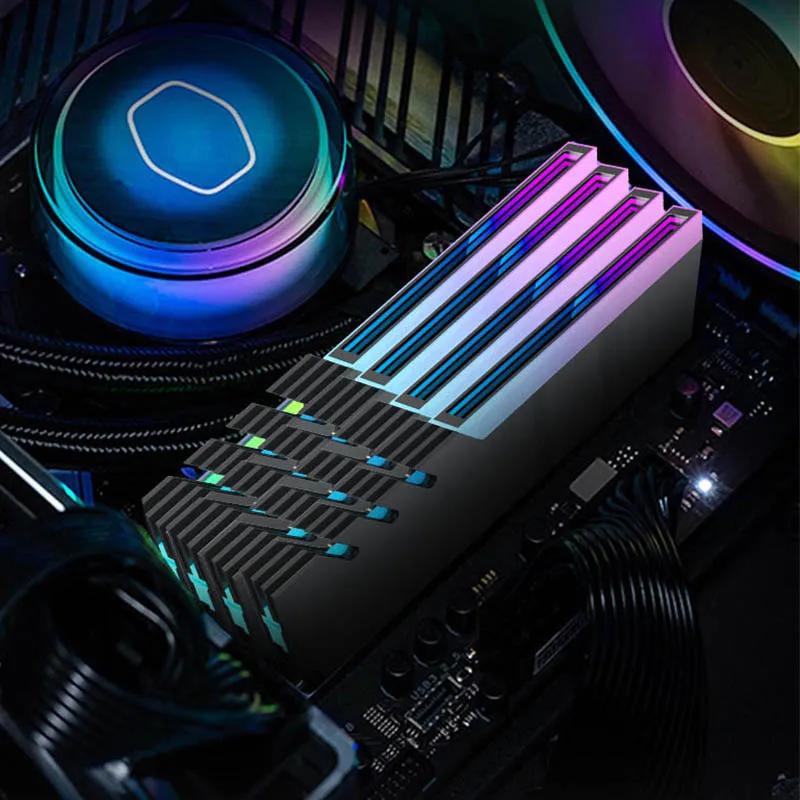 Jumpeak komputer DDR4 DDR5 5V ARGB Sync moduł pamięci grzejnik PC RGB kolorowy Ram Cooler radiator podkładka chłodząca zbroja