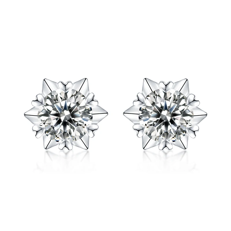 

0.5 ct Diamond Moissanite VVS1 D Color Woman‘s Earrings S925 Sterling Silver Stud Earrings for Woman Engagement