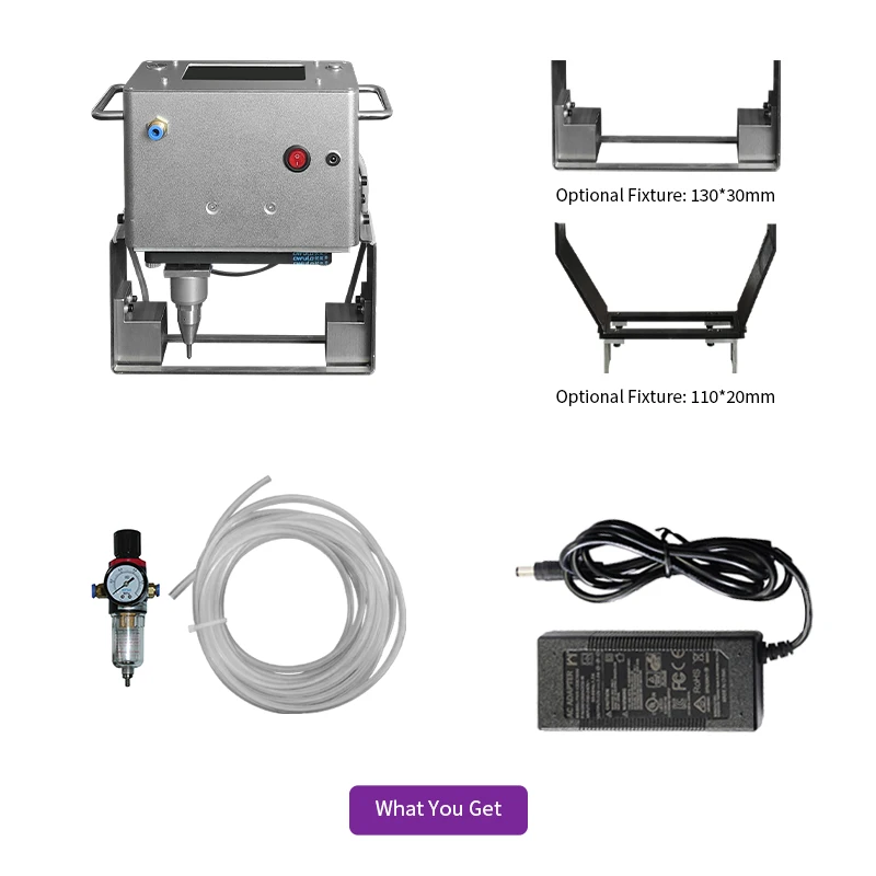 CHUKE Handheld Integrated Pneumatic Dot Peen Engraving Machine Car VIN Chassis Number Marking Engine Code Metal Tag Marker