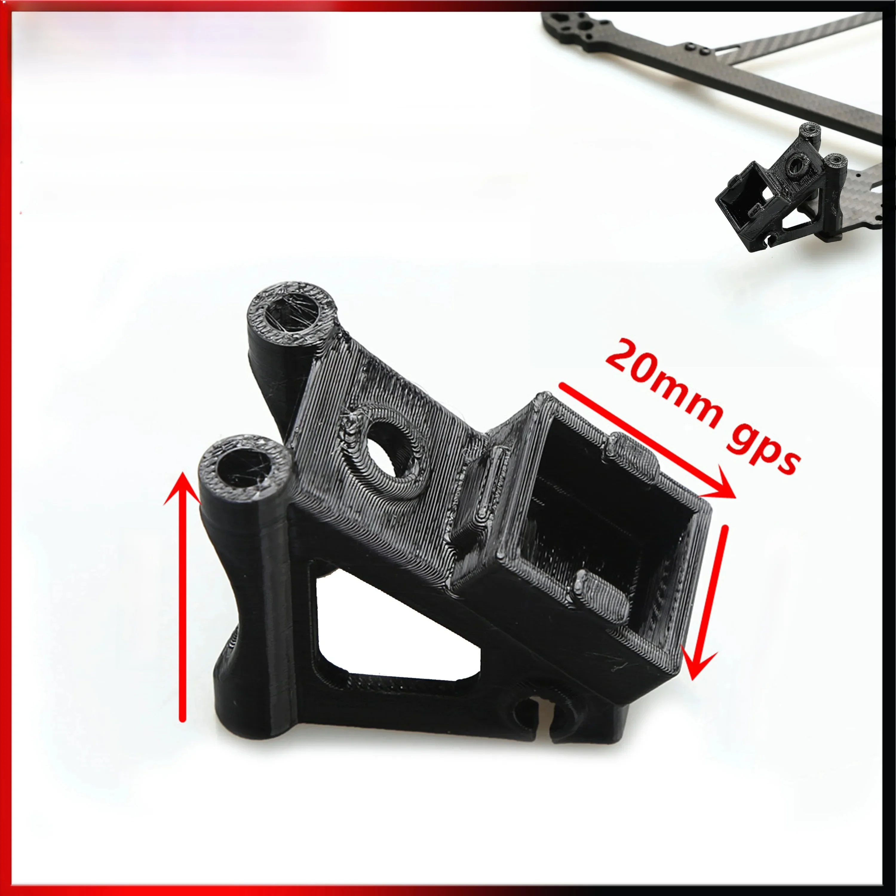 MARK4 V2 8/9/10 pouces GPS antenne support d'impression support d'antenne en forme de T support fixe siège pour 20MM GPS antenne siège FPV Drone