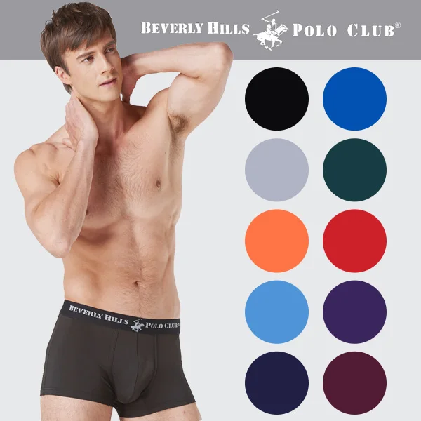 Beverly Hills Polo Club Poly Span Men's Drose 10-piece Set Panties Underwear