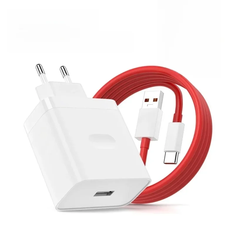 Dla OnePlus 80W SuperVOOC ue szybka ładowarka dla OnePlus 10 11 12 Nord CE 2 3 Lite OPPO realme 10 GT NEO 2 3 typ C kabel USB — 2