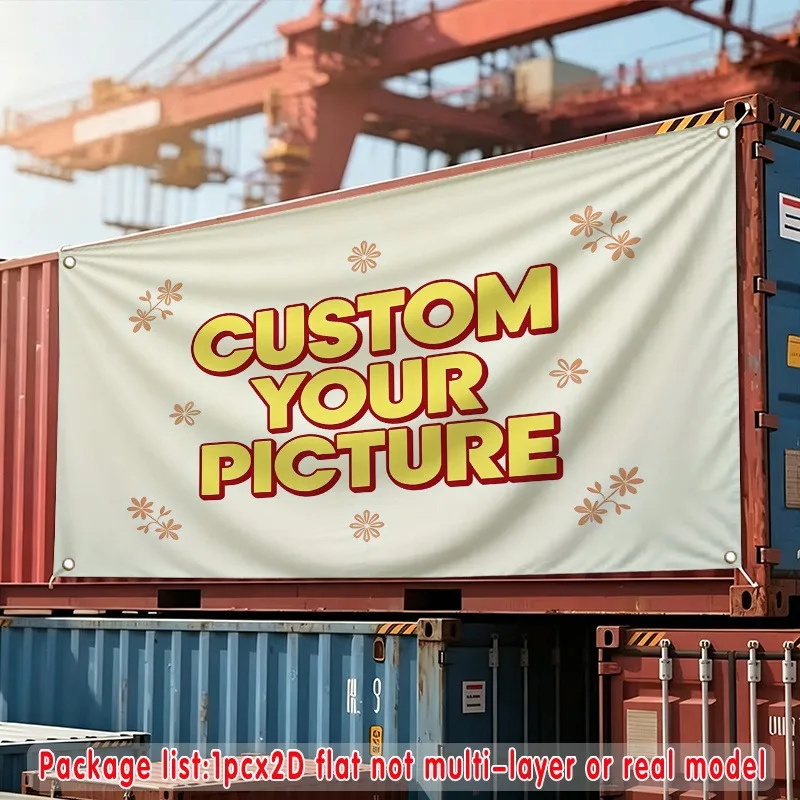 1 Piece 2D Custom Flat Banner, Extra-Large Textile Wall Tapestry Background, Durable Polyester Available in Large and Extra-Larg