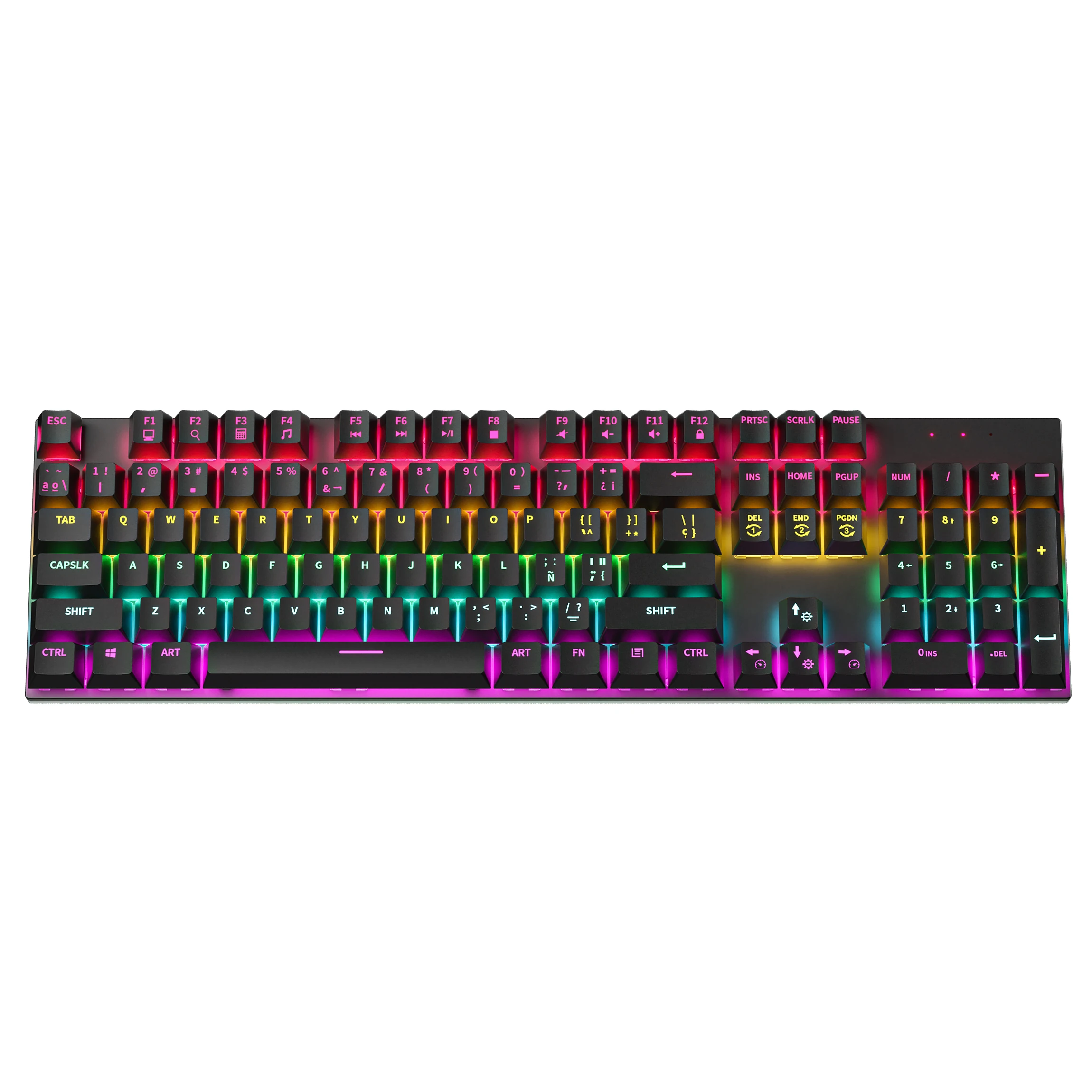 KY300 mechanical keyboard RGB full key no punch black cute keyboard