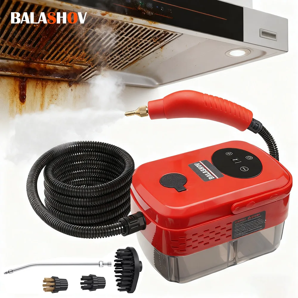 Gőztisztító Nagynyomású Hőmérsékletű Gőztisztító Gép Kézi Gőz Otthoni Konyhai Páraelszívó Légkondicionáló Tisztítás 220V EU