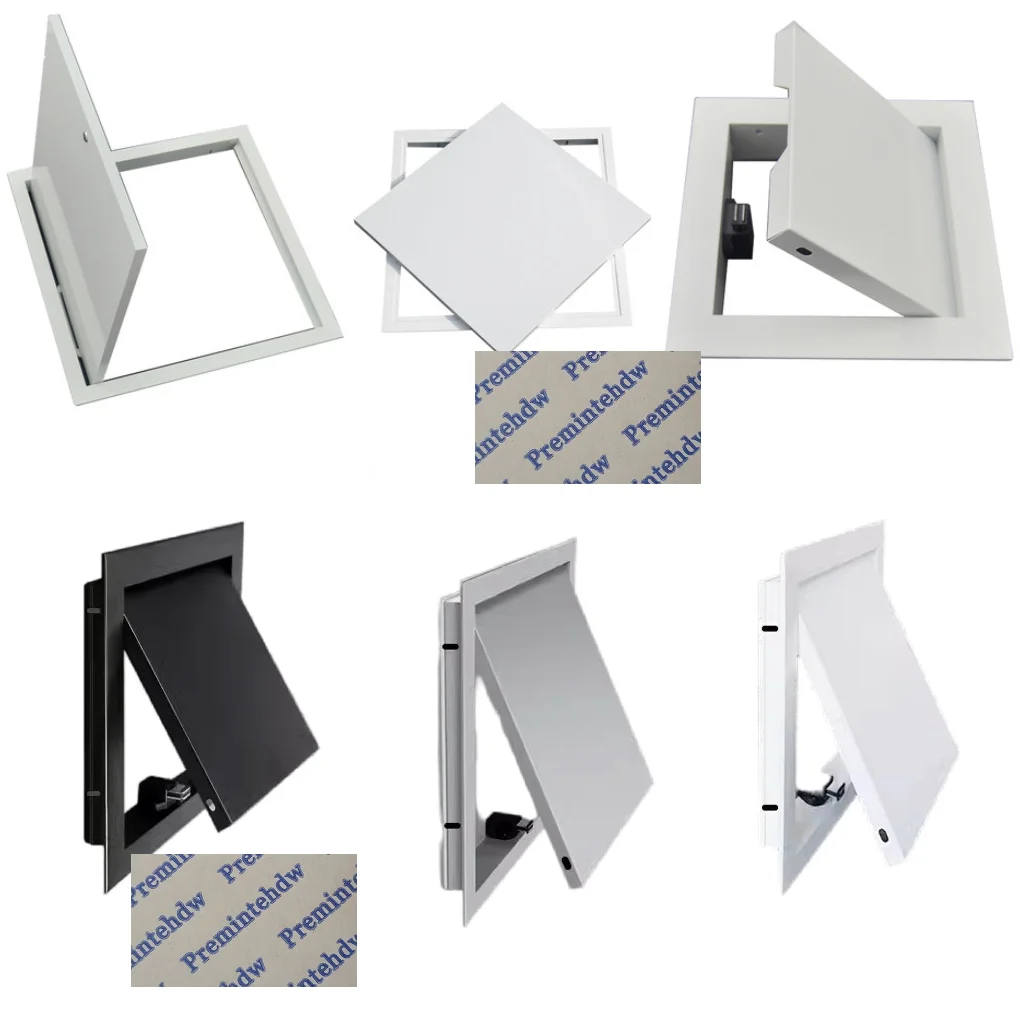 1Piece Painted Square Metal Access Panel Soffit Wall Inspection Door Cam Magnet Latch White Black Grey