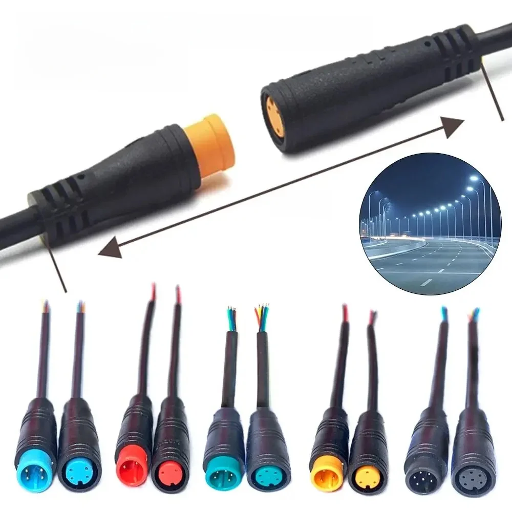 5-stylowy opcjonalny kabel Akcesoria Ebike 2/3/4/5/6Pin Kabel Wyświetlacz Pin Złącze podstawy Wodoodporne złącze — 2