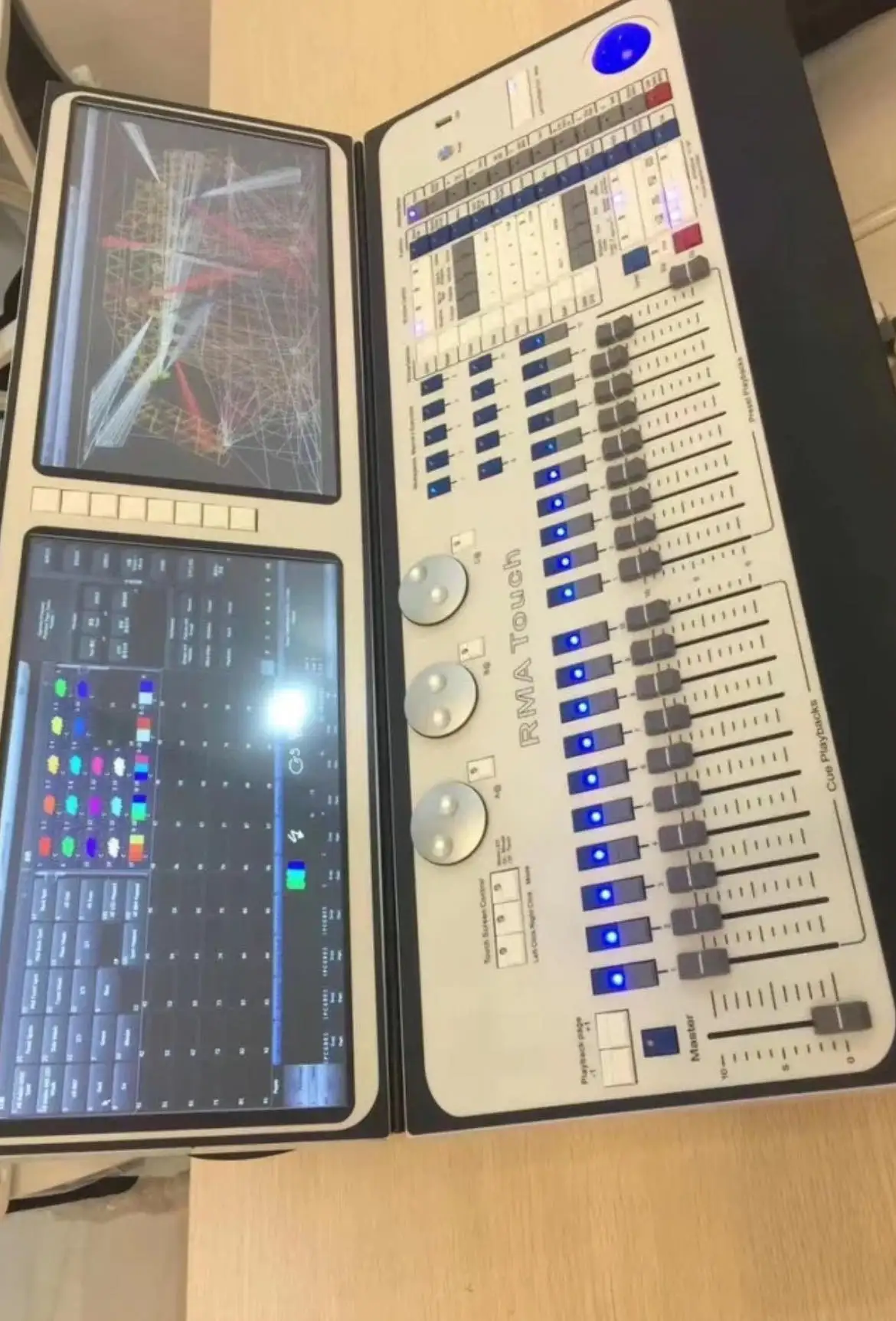 Hot Deal DJ Light mixer DMX 512 Dual Screen Tiger Touch Controller