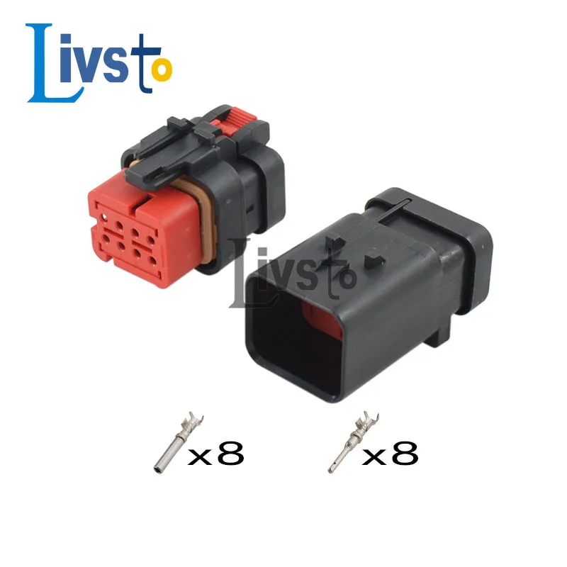 5/20 Set TE 8 Pin Waterproof Auto Connector Camshaft Sensor Plug For Carter Excavator 776495-1 776494-1