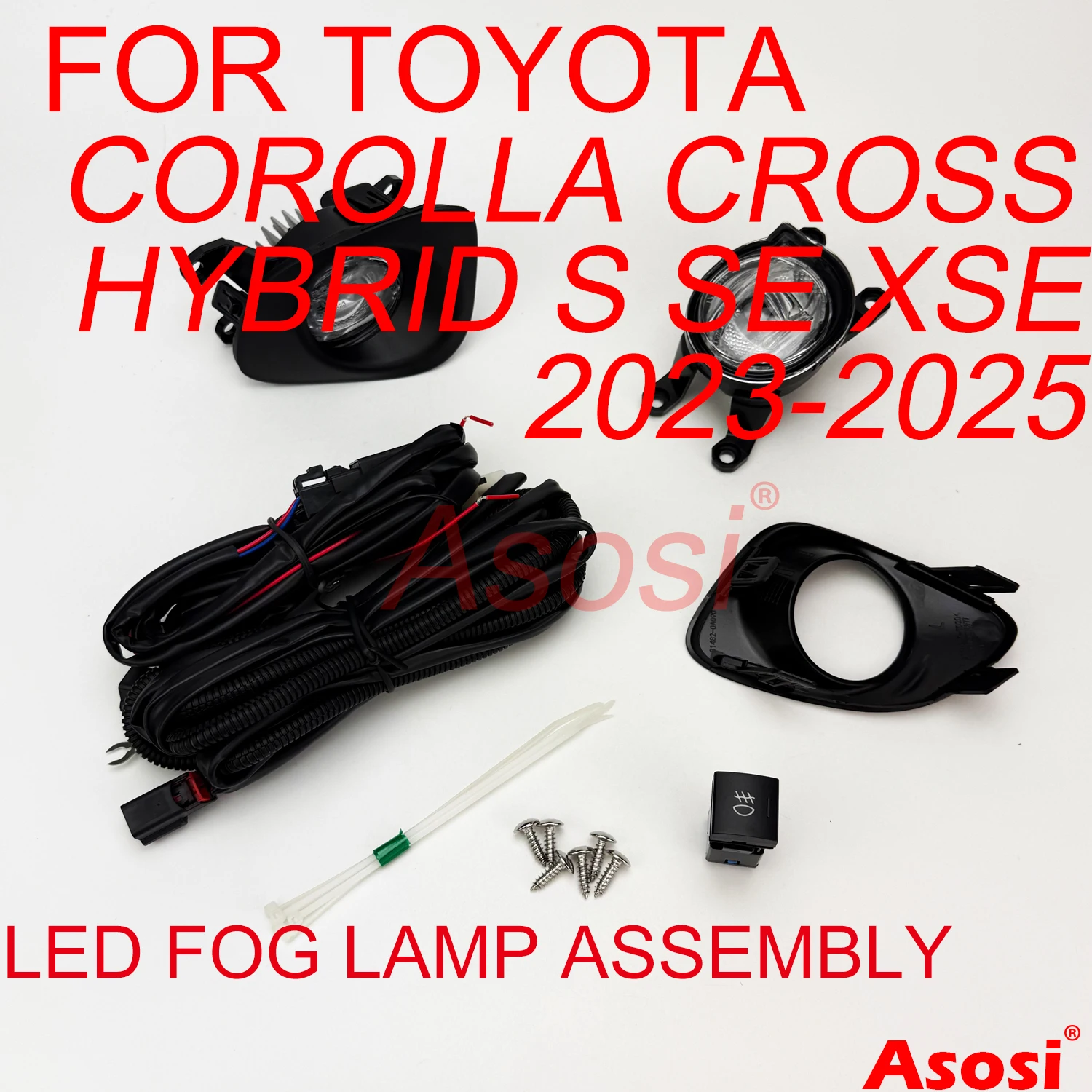 

Бампер, светодиодные противотуманные фары в сборе, фары дальнего света для Toyota Corolla Cross Hybrid S SE XSE Nightshade 2024 2025, замена или обновление