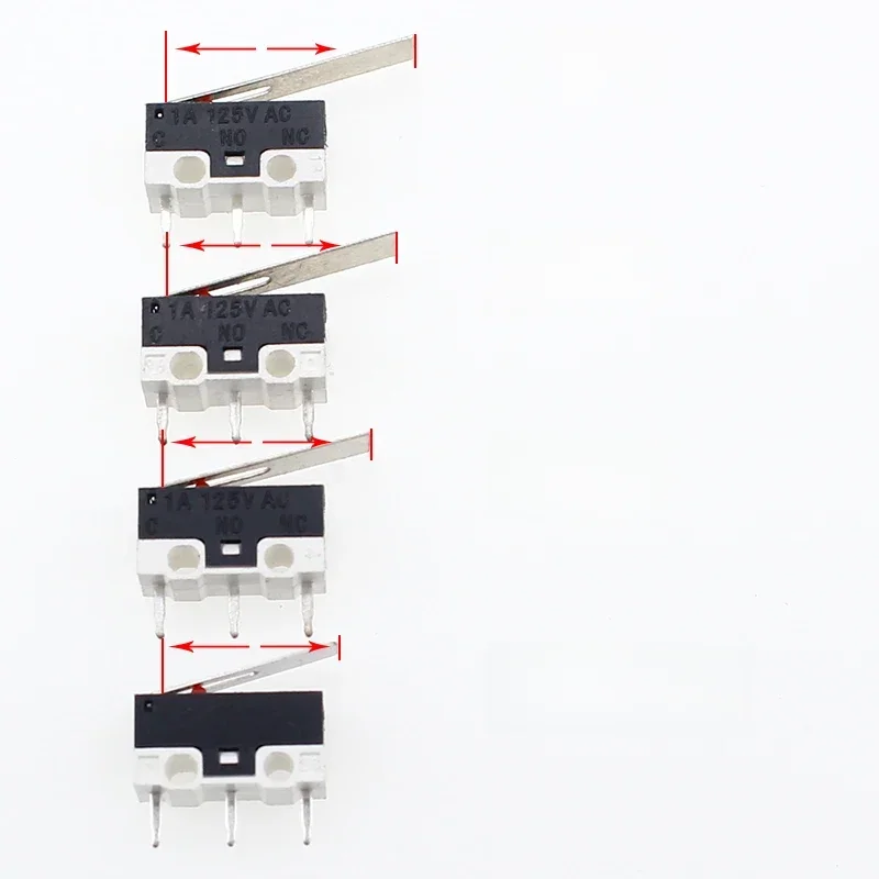 20 sztuk/partia mikroprzełącznik przełącznik wciskany 3 Pin 1A 125V AC Mini przełącznik dotykowy światła dla myszy — zdjęcie 2