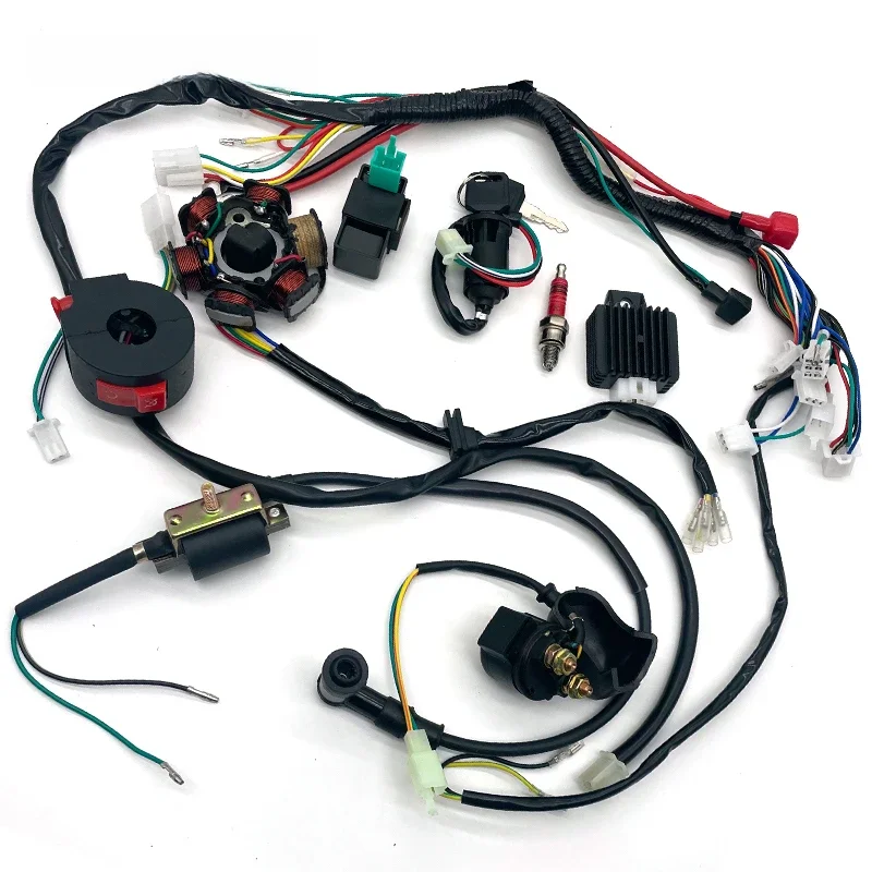 Motocykl Pełna kompletna wiązka przewodów elektrycznych Cdi Stator 6 Cewka Do Atv Quad Pit Bike Buggy Go Kart 50cc 70cc 110cc 125cc — zdjęcie 2