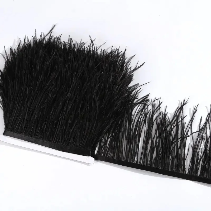 Ozdoba z piór strusich 8-10cm 10-15cm 10 metrów frędzle białe do ubrań wstążka spódnica plumas plume dekoracja ślub przyjęcie — 2