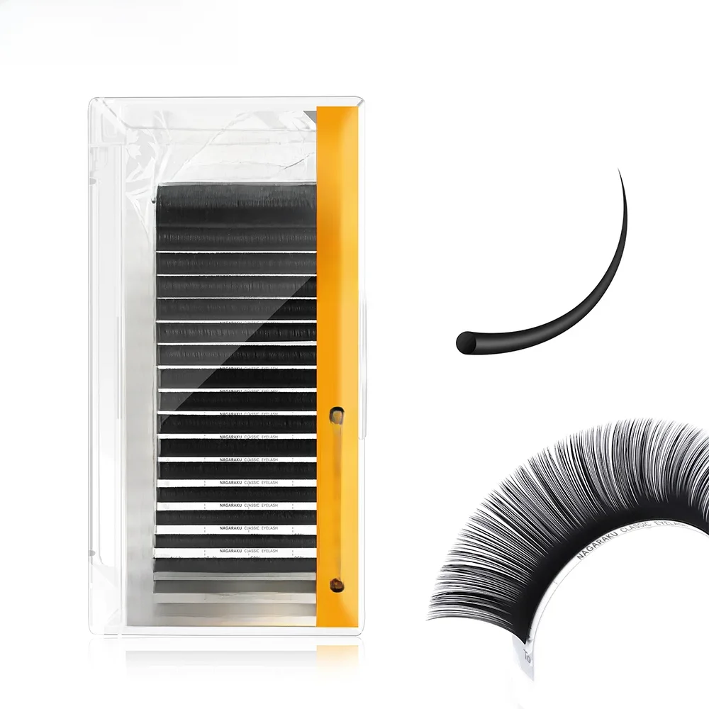 NAGARAKU-Extensions de Cils en Faux Vison, Mélange Classique, Naturel, Doux, Individuel, Premium, Fournitures de Maquillage, 7-15mm, 16 Rangées par Boîte