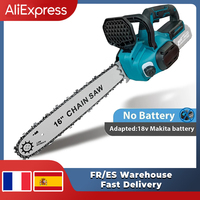 16 Inch Brushless Electric Chainsaw 8000W Automatic Oiling Woodworking Power Tool Handheld Garden Cutter For Makita 18V Battery