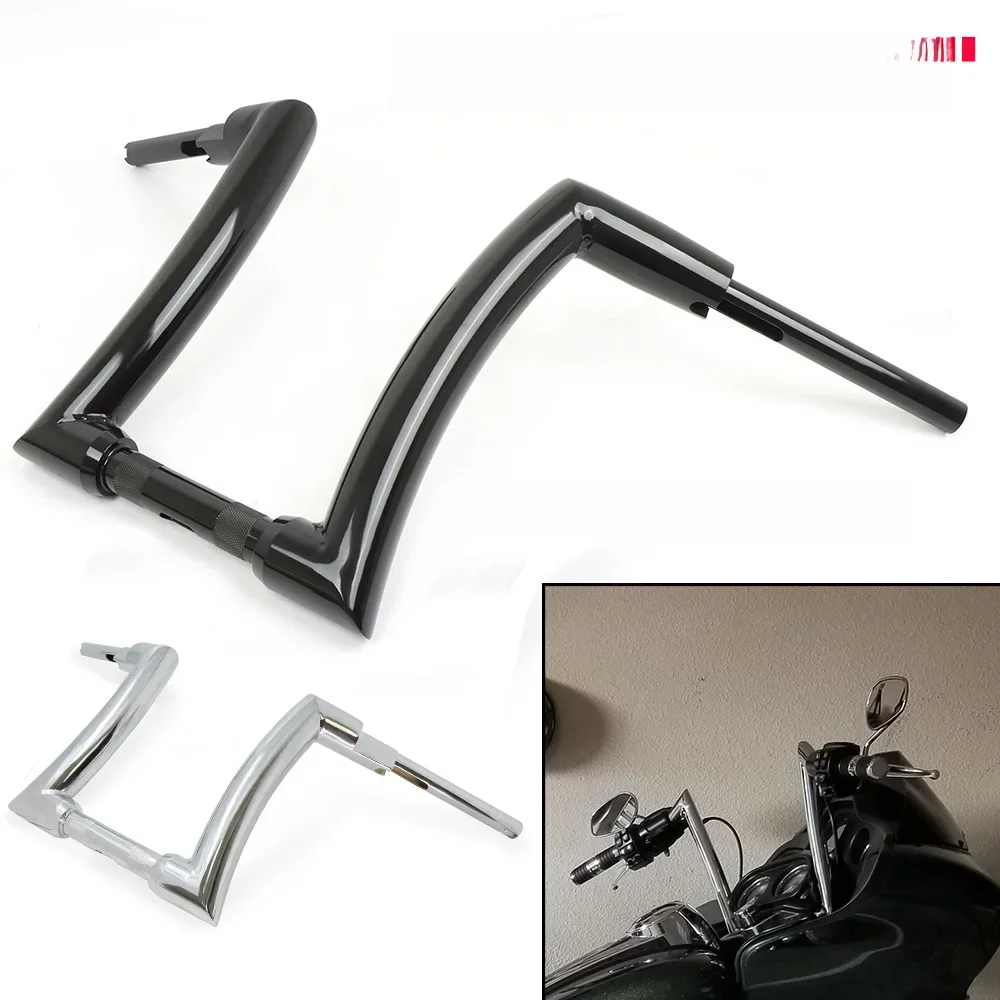 12" 14" 16" Bar Handvatten compatibel met Harley Dyna Softail Sportster 48 883 1200 1340 XL883 XL1200 '93 Road King Road Glide - afbeelding 2