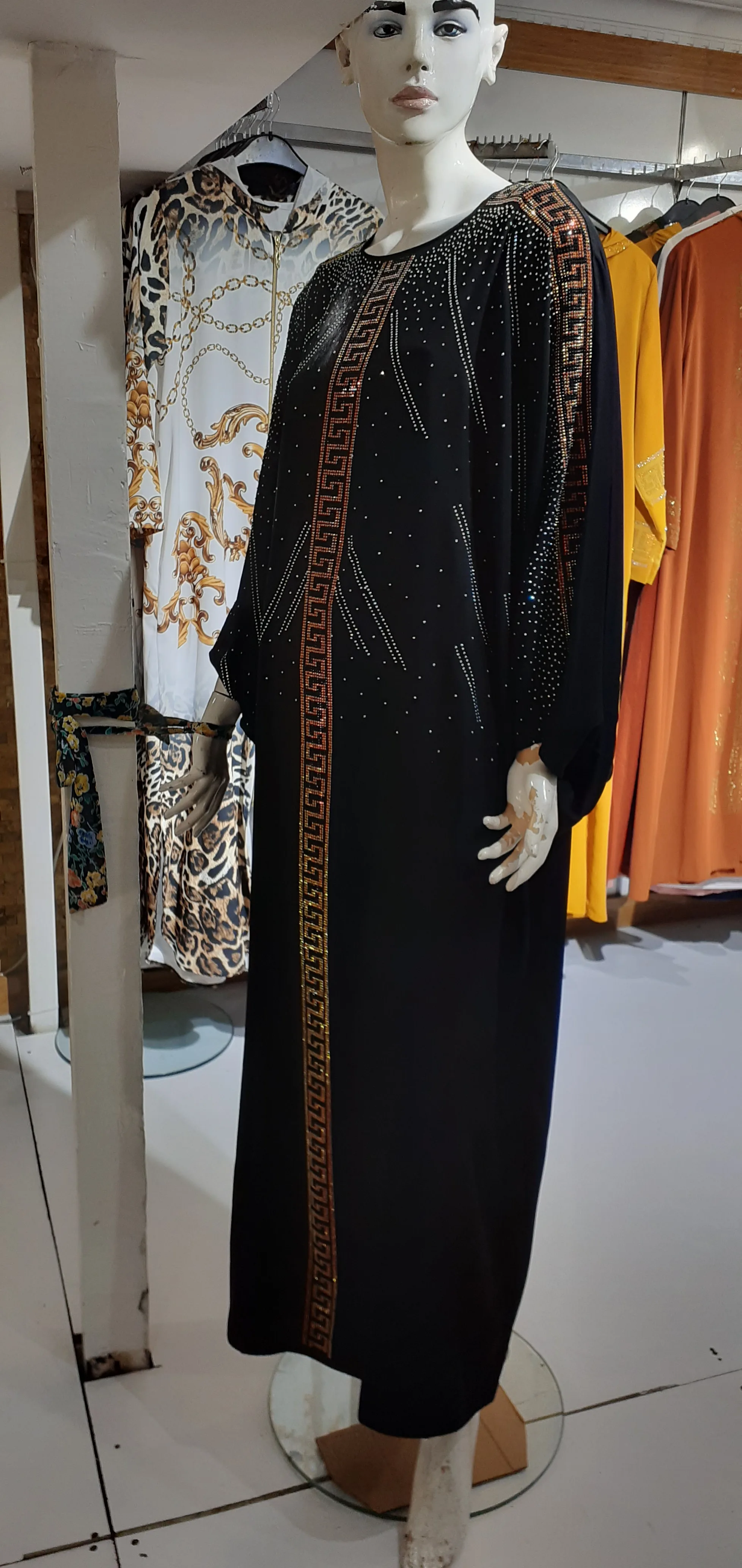 

2022 Clothing Hot Sale New Open Abaya Dubai Muslim Hoodless Dress Women Baggy Wide Casual Muslimset Dresess For Womens Shiny