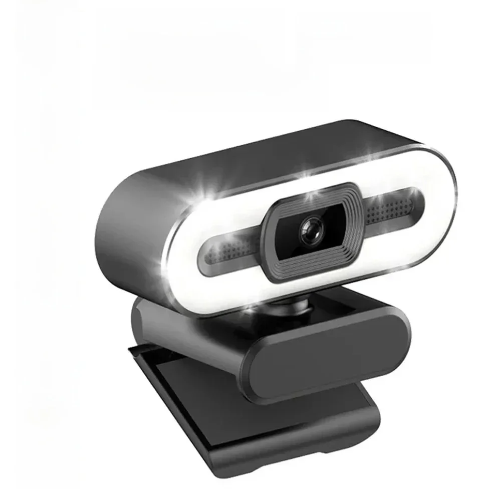 Webcam Portable Full HD 1080P 2K 4K, PC Portable, mise au point automatique, Streaming en direct, Flexible avec Microphone, diffusion en direct avec lumière