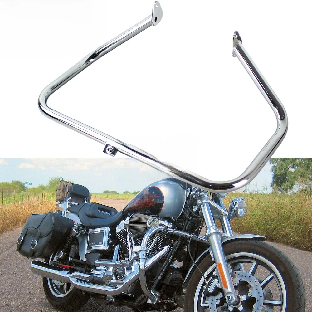 Chromowany pasek awaryjny motocykla dla Harley Touring Road King FLHR FLHX FLHT Ultra Classic przemieszczanie się po ulicy 1997-2008 1-1/4 "osłona silnika — zdjęcie 2