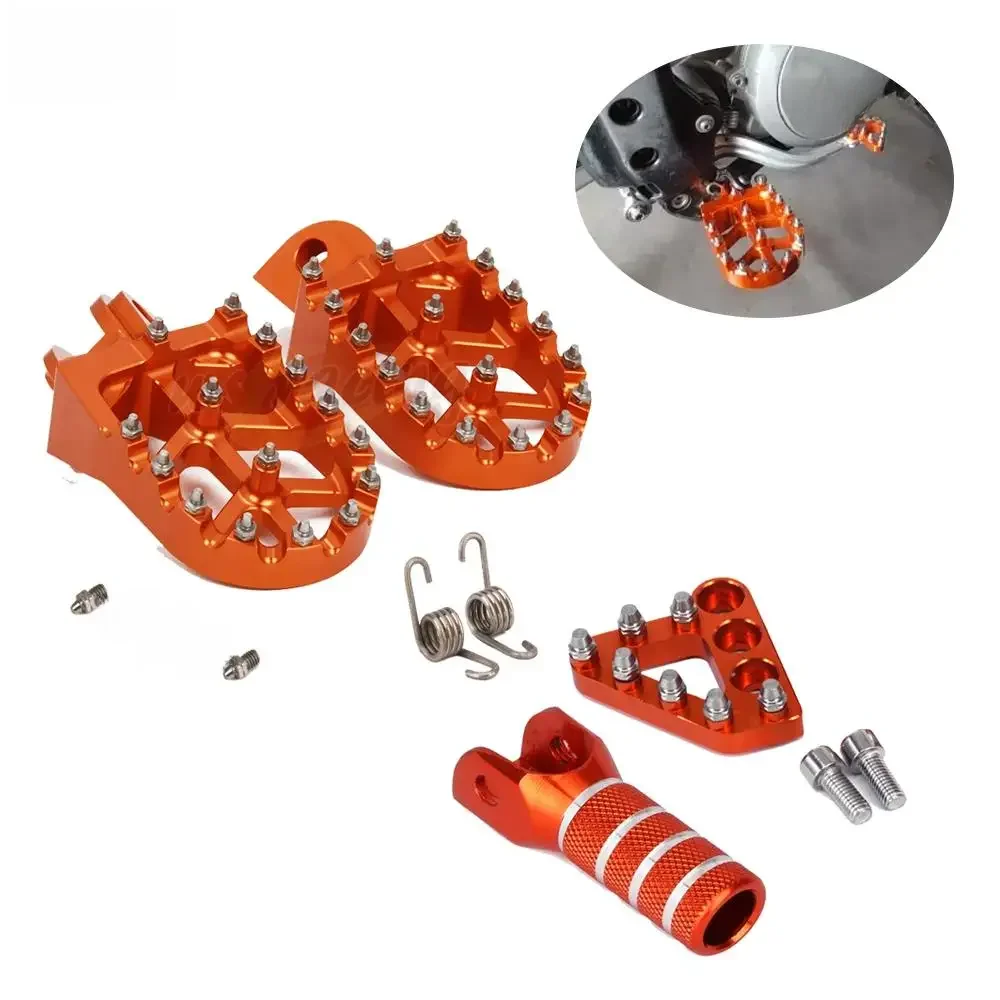 Do motocykli KTM SX SXF XC XCF EXC EXCF XCW XCFW 125 150 -530 ADVENTURE 950 Podnóżki Dźwignia zmiany biegów Końcówka podnóżka Podpórka pod pedały — zdjęcie 2