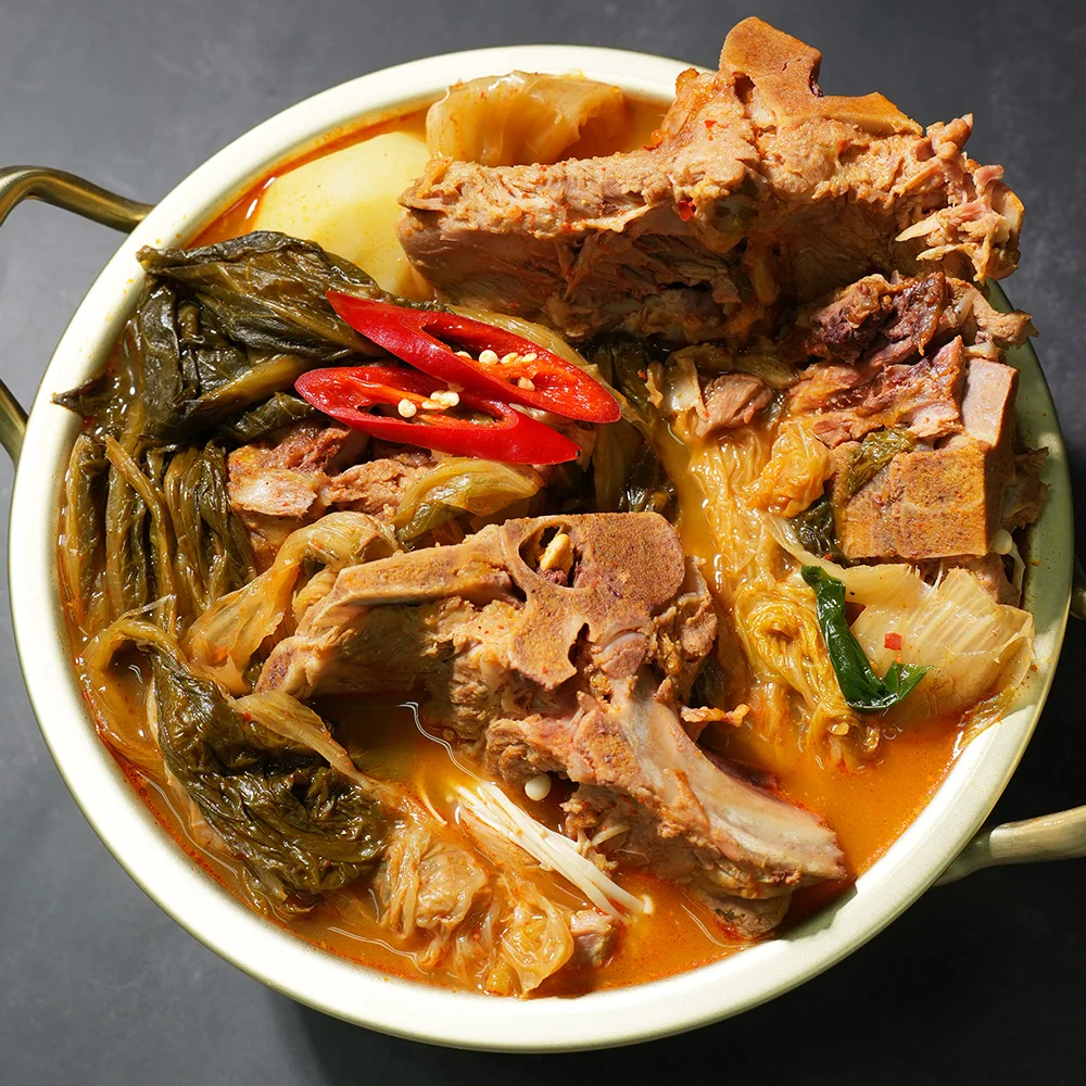 [대용량5kg] 특대 우거지감자탕 5kg 5-6인분 초특가! 살코기 가득!