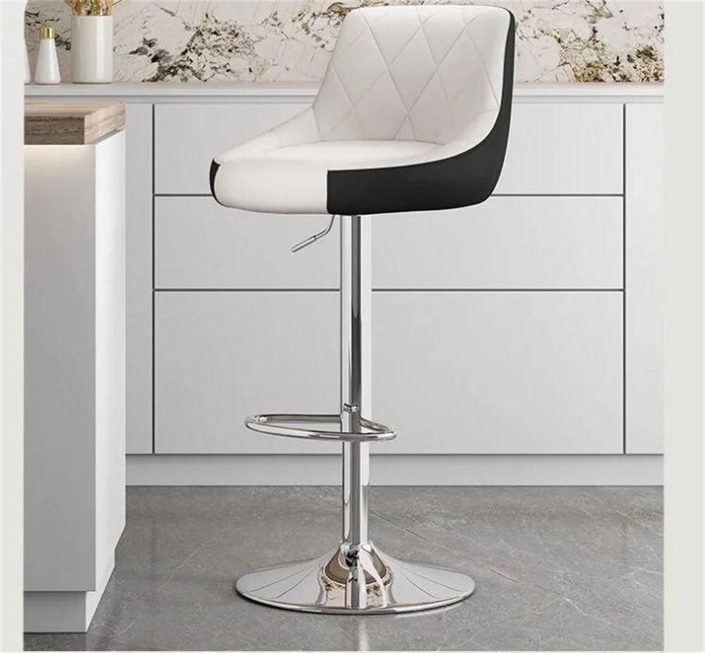 Silla giratoria de Bar alta ajustable,  TABURETE asiento nórdico moderno, elevador de escritorio frontal con taburete alto, respaldo de moda,  silla