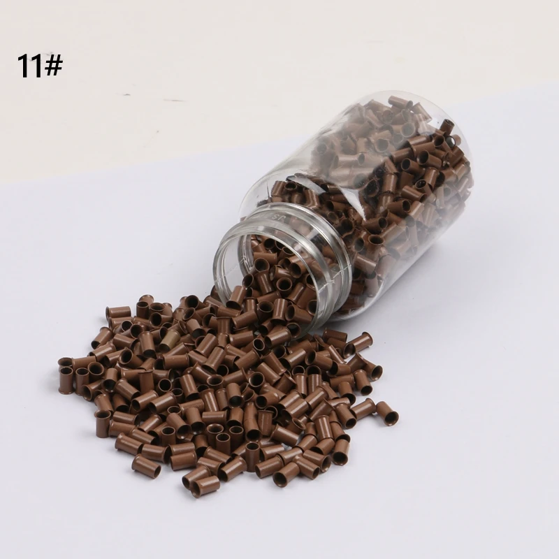 3.4x3.0x6mm 1000pcs copper flared ring easily locks copper flare beads silicone free for i tip hair extension