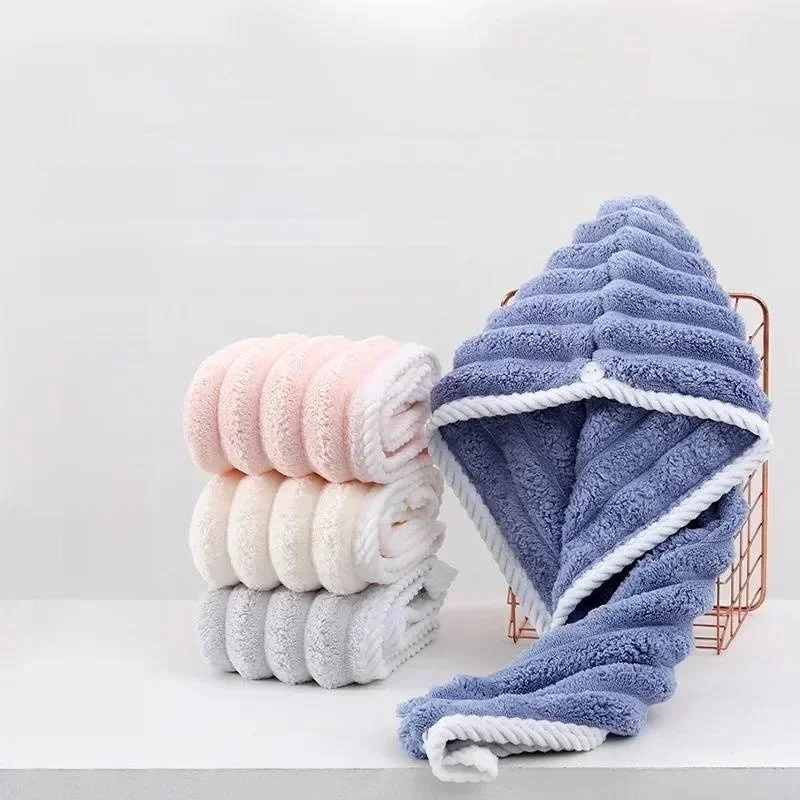 Bonnet pour cheveux secs pour femmes, foulard épais et Super absorbant pour essuyer les cheveux, bonnet à séchage rapide, serviette pour cheveux secs