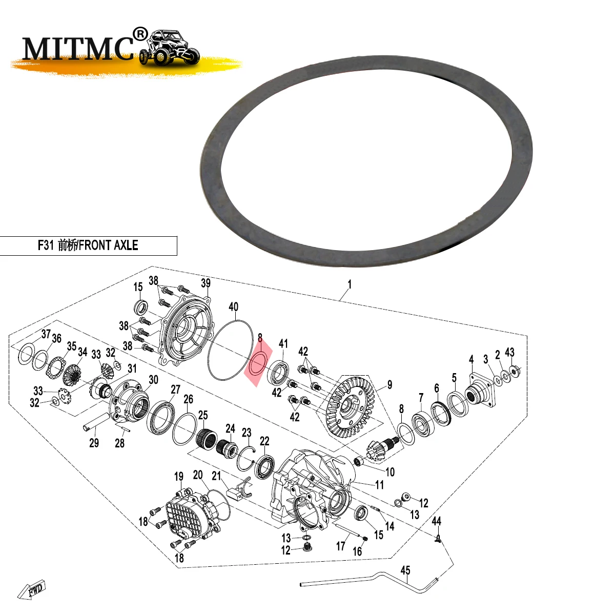 

РЕГУЛИРУЮЩАЯ ШАМКА 61x53x0,5 для CF 500 600 625 800 1000 ATV UTV SSV 0180-310006-0004