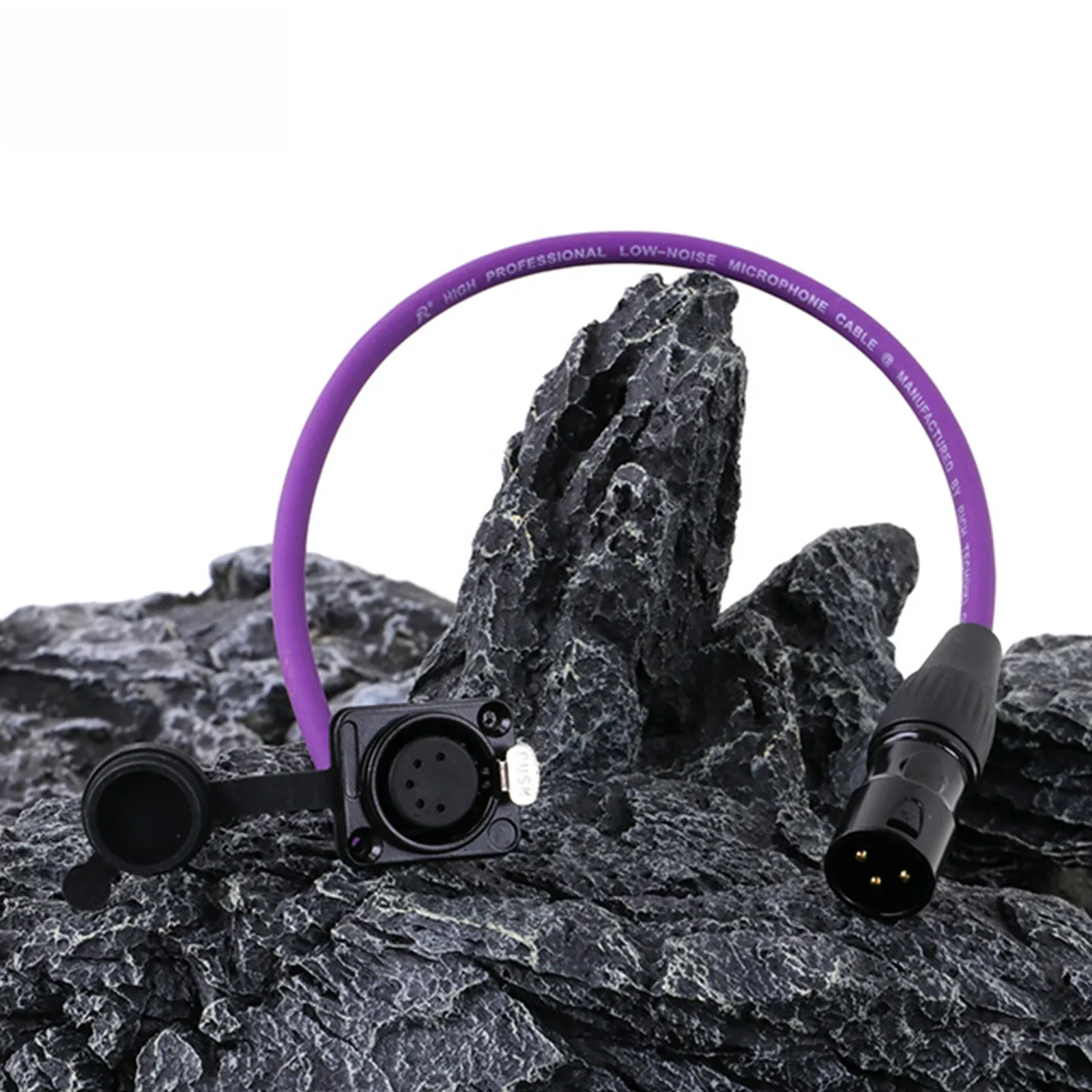 XLR Cable Extension Cord,5Pin XLR Female Panel Socket to 3Pin XLR Male Plug XLR Feed/Pass Thru Converter Compatible with MIC