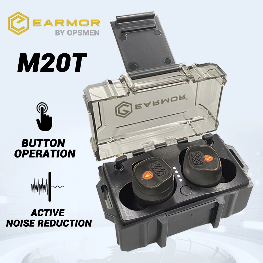 EARMOR Tactical Bluetooth Earplugs M20T Electronic Hearing Protector Active Shooting Earmuffs Airsoft Protective Headphones