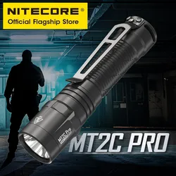 Nitecore-ポケット懐中電灯,mt2c pro edc,1800ルーメン,aa,トーチ,20 LED,充電式ビームnl1416r USB-C,14100リチウムイオン電池