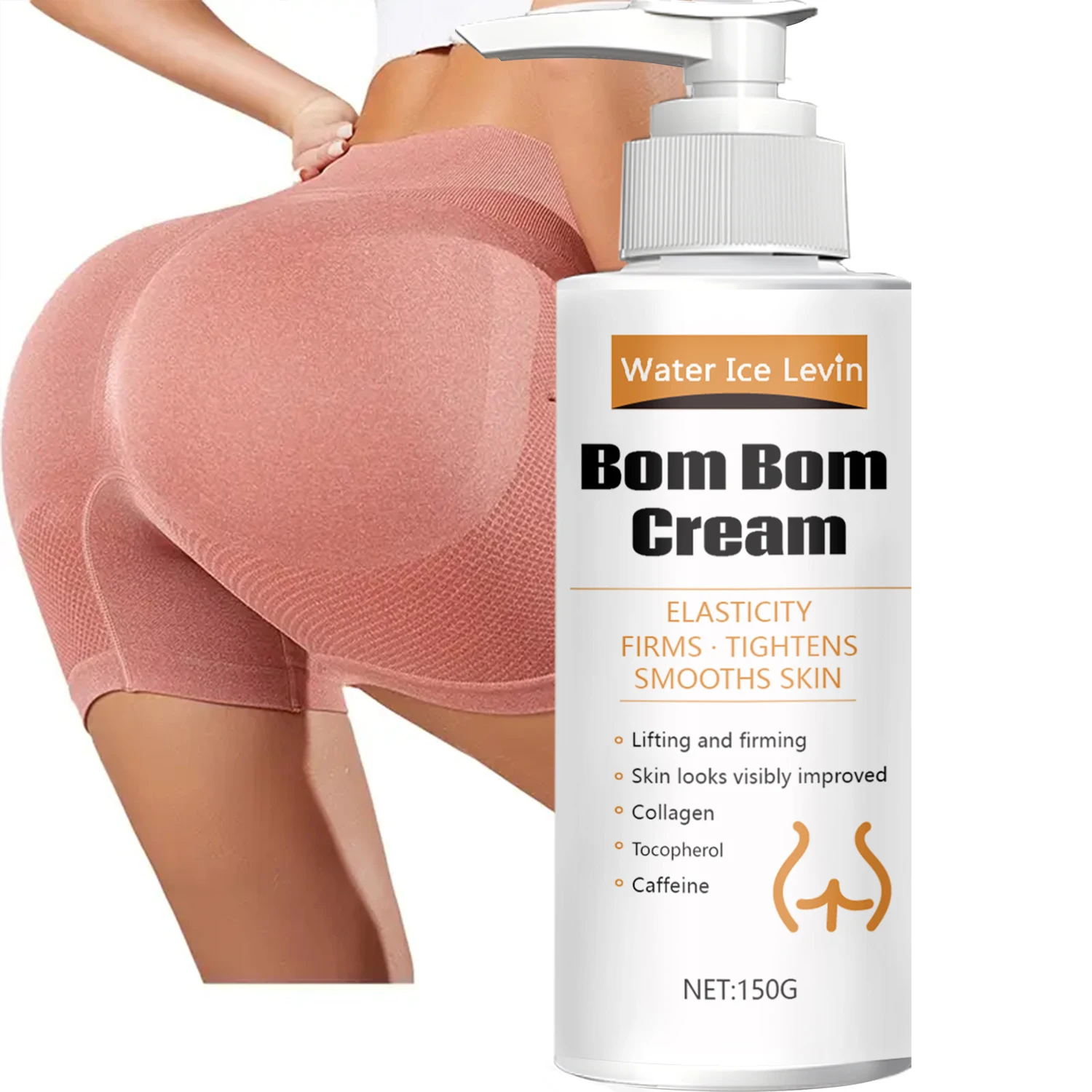 Bom‑Bom Cream Collagen Caffeine Firming Lifting Tightening Smoothing Elastic Hip Buttock Skin Moisturizer