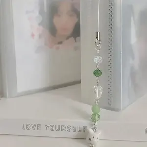 Bốn chiếc cỏ ba lá đính cườm quyến rũ Keychain dễ thương, Y2K 6 Bán hàng chính Micanga Keychain - №6