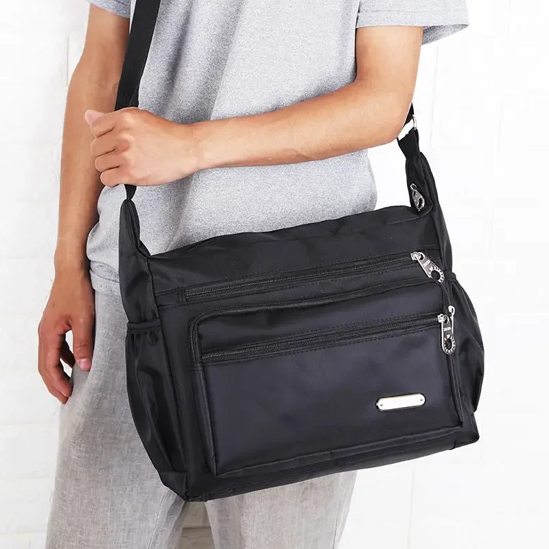 Nowe mody wodoodporne męskie torby na jedno ramię wysokiej jakości podróże biznesowe męskie torby typu crossbody o dużej pojemności Tote gorąca sprzedaż — zdjęcie 2