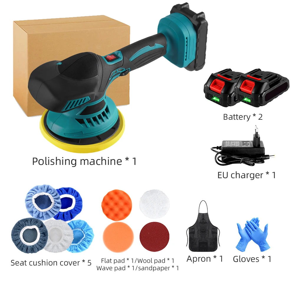 OWJHE 7000RPM Draadloze Autopolijstmachine 6 Versnellingen Elektrische Polijstmachine Auto Polijst- en Waxmachine Voor Makita 18V Accu
