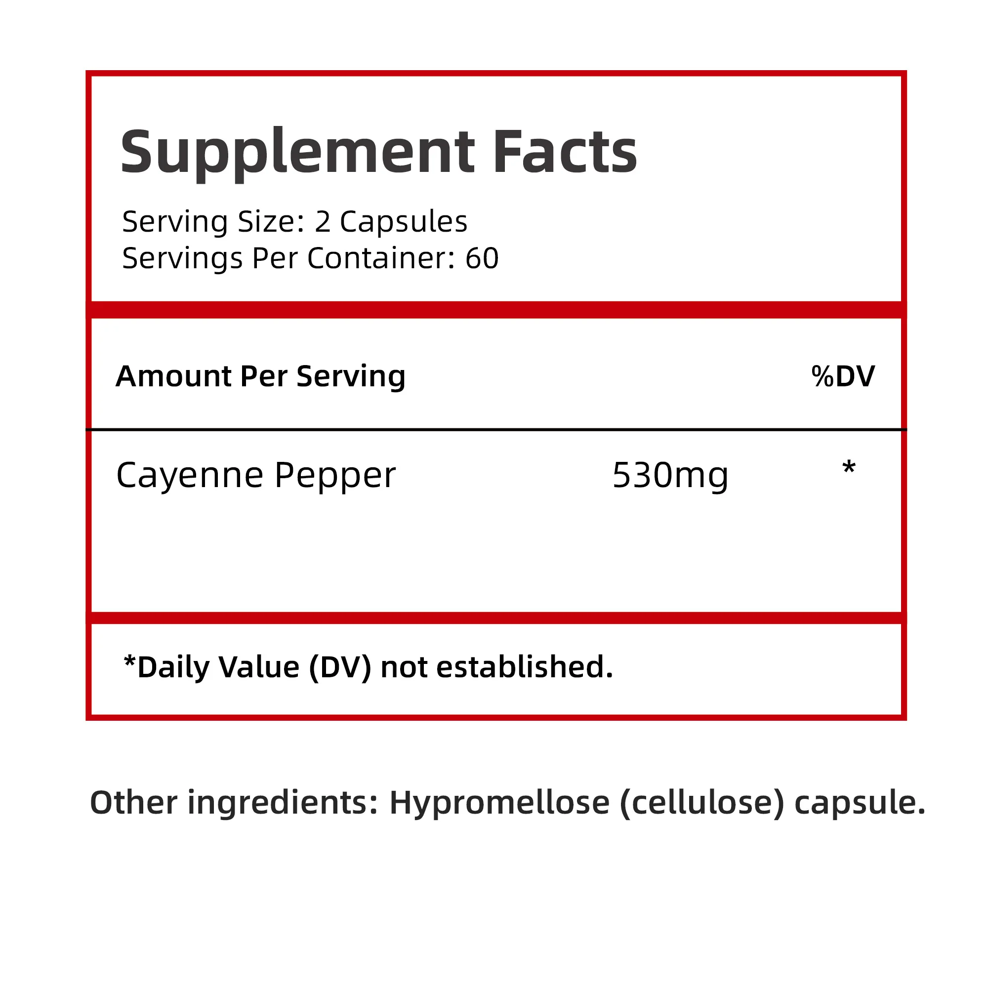 Cayenne Pepper - Improve Digestion, Enhance Blood Circulation, Cardiovascular Health, and Enhance Immunity - 120 Capsules