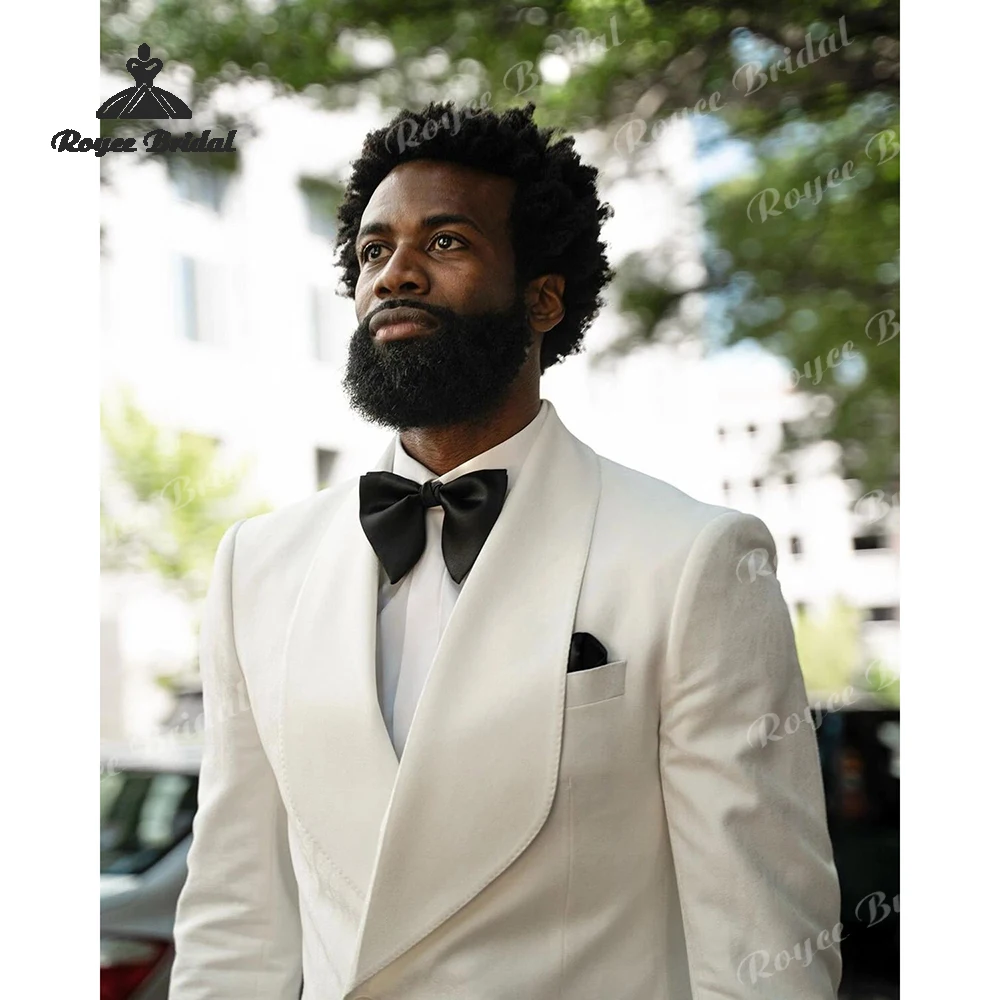 Sjaal Revers Tweedelig Herenpak Bruiloft 2026 Double Breasted Slim Fit Kantoor Smoking Formeel Zakelijk kostuum homme mariage