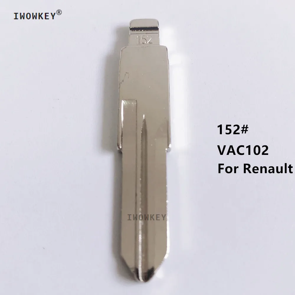 

10pcs #152 Remote Key Blade VAC102 Uncut Flip Blank For Renault Megan Dacia Clio Duster for JMD VVDI KEYDIY KD Xhorse Remote