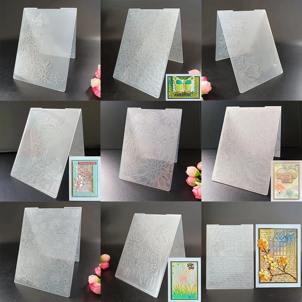 Nowy styl klasyczna wytłaczana teczka przezroczysta wytłaczana plastikowe talerze konstrukcja dla papier do majsterkowania matryc do scrapbookingu figurka — zdjęcie 2